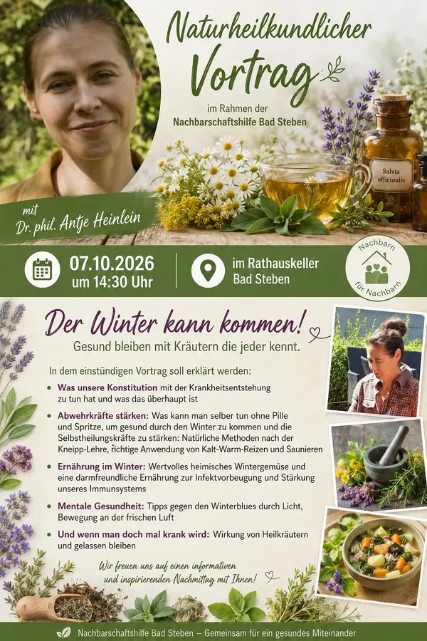 Flyer der 7. Oktober 2026 Veranstaltung : Der Winter kann kommen!